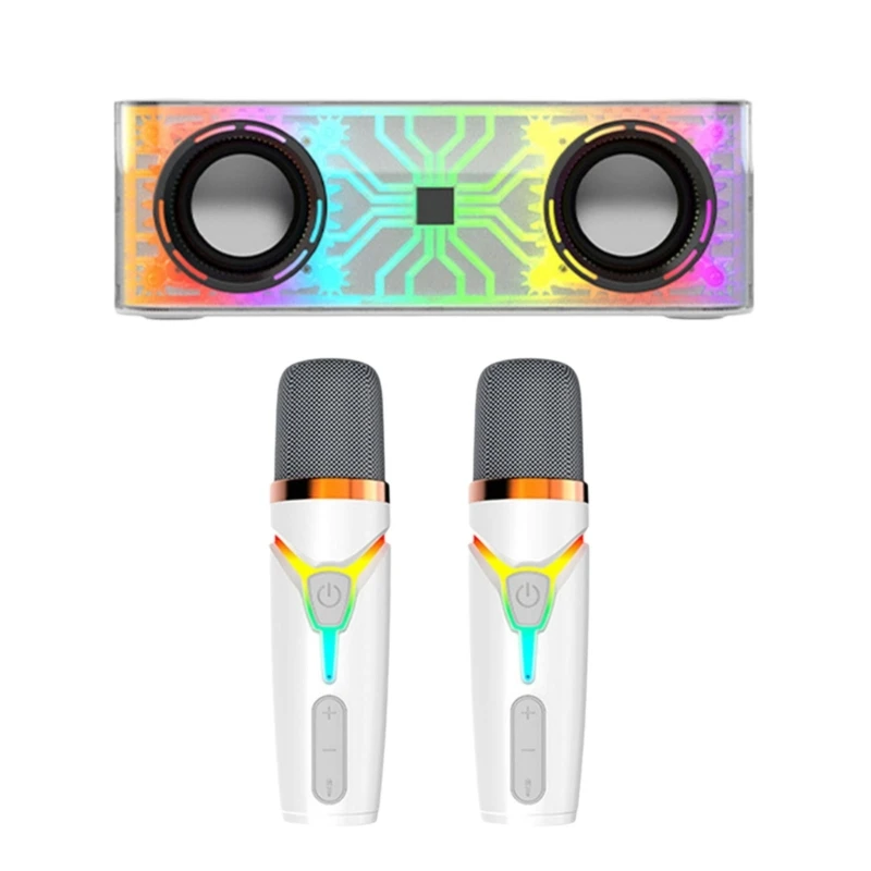 Alto-falantes compatíveis com com som hifi microfones integrados para crianças adultos