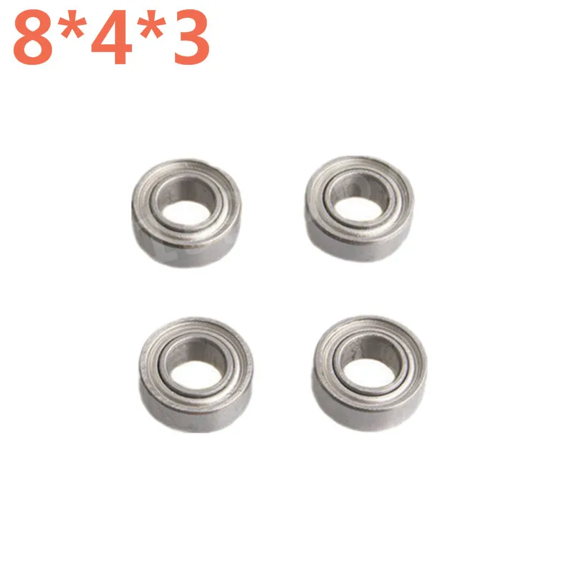 4Pcs WLtoys Parts A949-33 8*4*3 Steel Ball Bearings Parts for 1/16 1/18 Scale Models RC Car A949 A959 A969 A979 HSP 58044