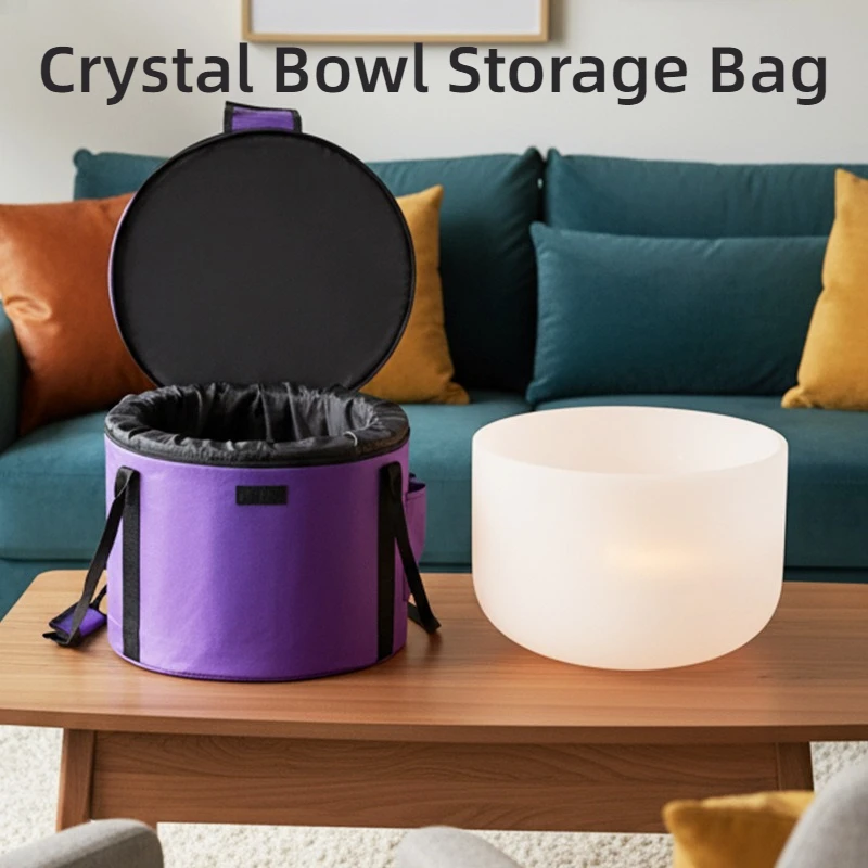 Cotton Crystal Bowl Storage Bag Drop-proof Shockproof Thickened Portable Crystal Bowl Backpack Musical Instrument Accessories