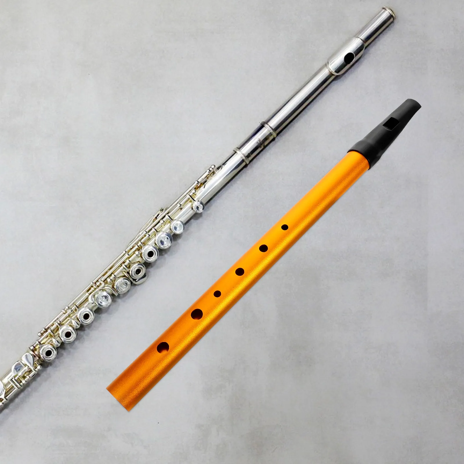 6-Hole Key Whistle Beginner Irish Tin Whistle Vertical Flute Recorder Mouthpiece Cloth Bag Traditional Ireland Instrument