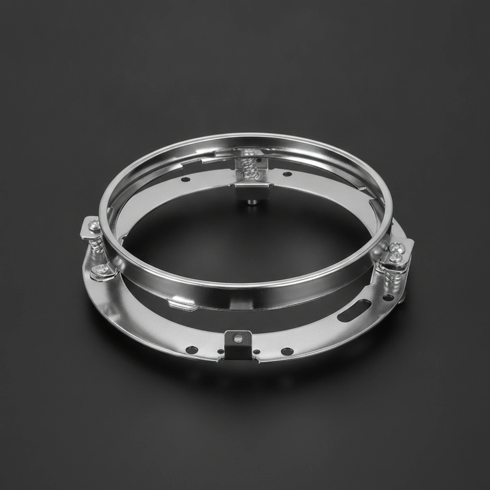 Harley Headlight Replacement Bracket Rust-Resistant Headlight Mounting Bracket with Springs Easy Install Sleek
