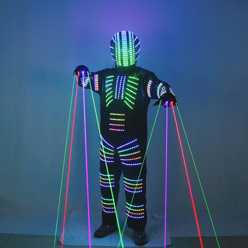 LED Robot Costume Robots Clothes DJ Traje Party Show Glow Suits For Dancer Party Performance Electronic Music Festival DJ Show