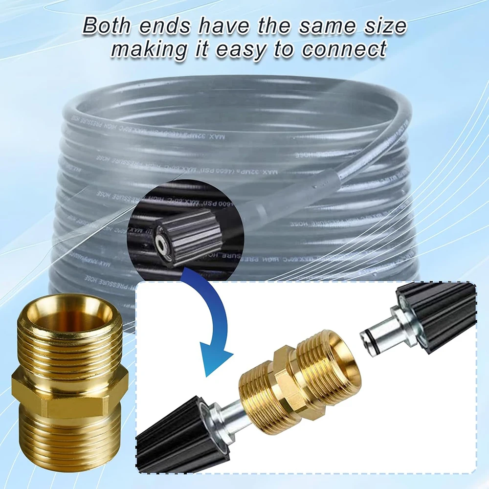 

Латунный адаптер для мойки высокого давления M22 * 1,5, резьбовое соединение, распылитель водяного пистолета, соединитель шланга, запасные части для мойки автомобиля City Wolf