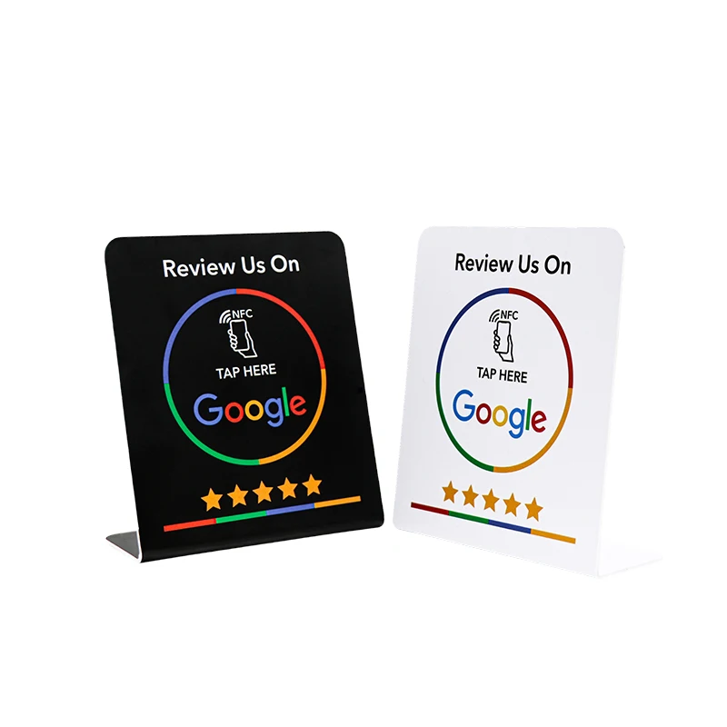 

N-tag 215 Crad for Google Review NFC station table NFC 13.56Mhz programmable Reviews display bending card