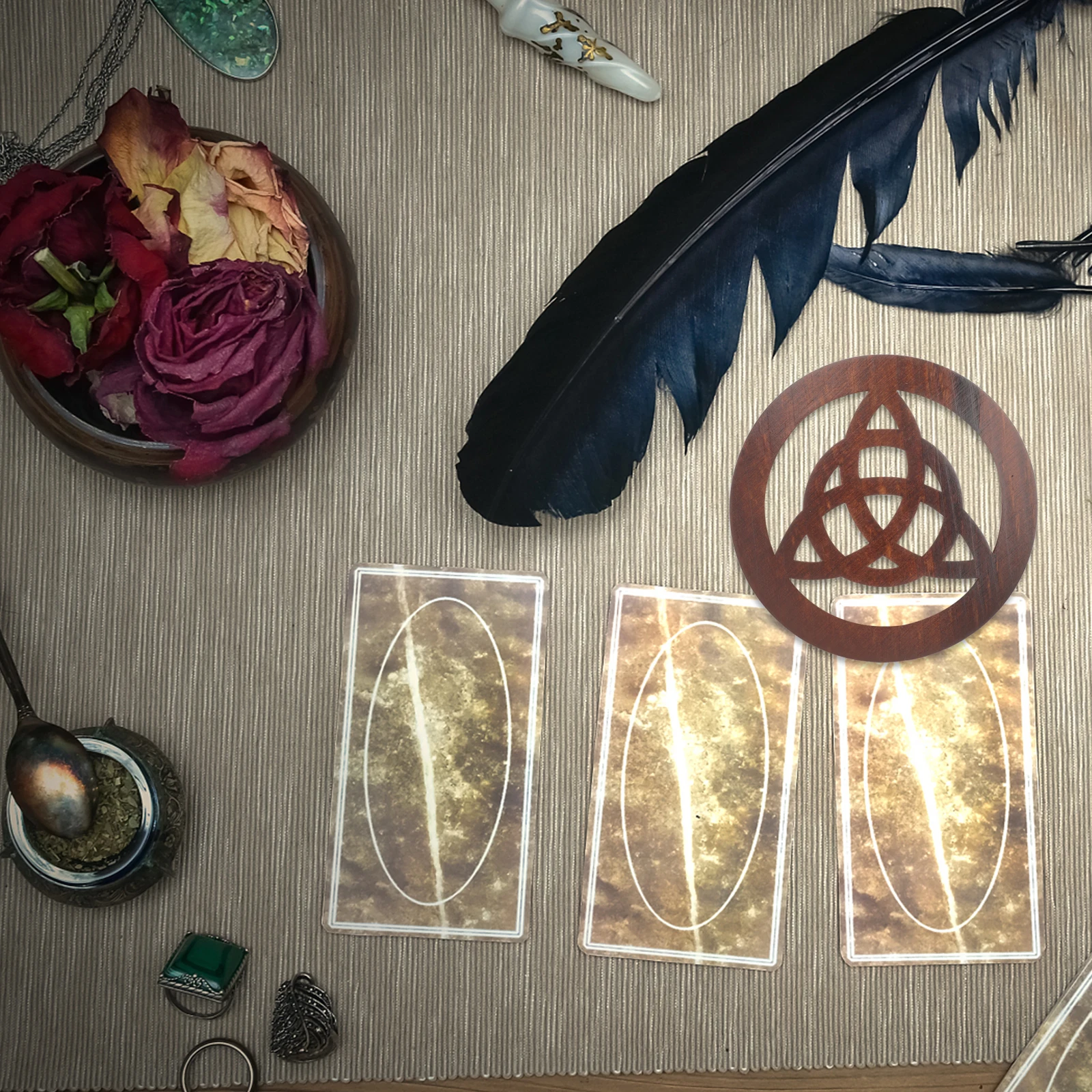 

Wooden Pentacle Altar Tile Home Decor Witch Sacrificial naments Pagan Tiles Yoga Mat Religious Article Premium Wood