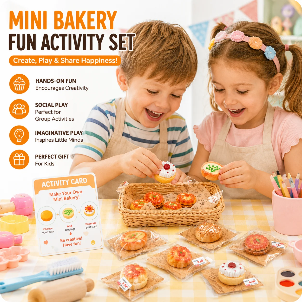 Miniature Bakery Food Set Cute Dollhouse Accessories Realistic Bread Cake And Pastry Designs for Playhouses And Collectibles