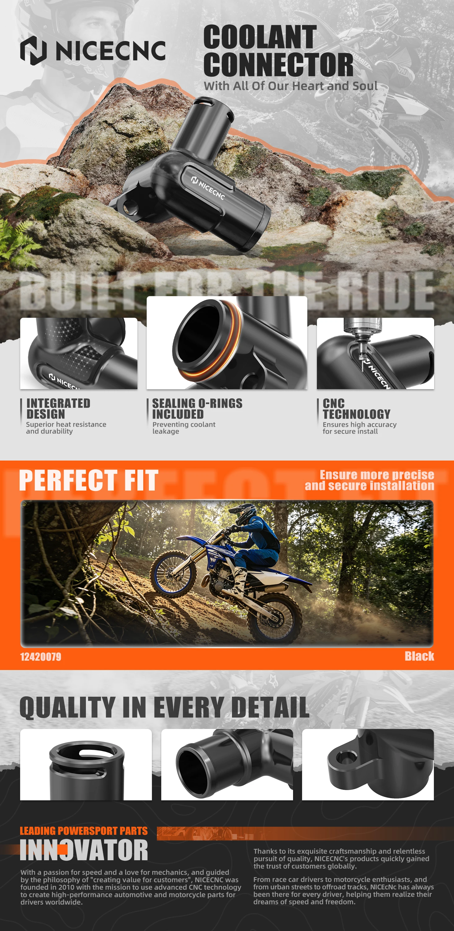 NICECNC Für 2023-2025 Yamaha YZ450F YZ 450F Tieferlegungs-Link 1,25″ Kühlmittelanschluss-Kit WR450F WR 450F 2024 2025 – Detail 2