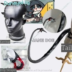 Jane Doe Anime Game Zenless Zone Zero Woman Cosplay Prop Tail Weapon Earrings Halloween Party Comic-Con Disguise Fancy Kawaii
