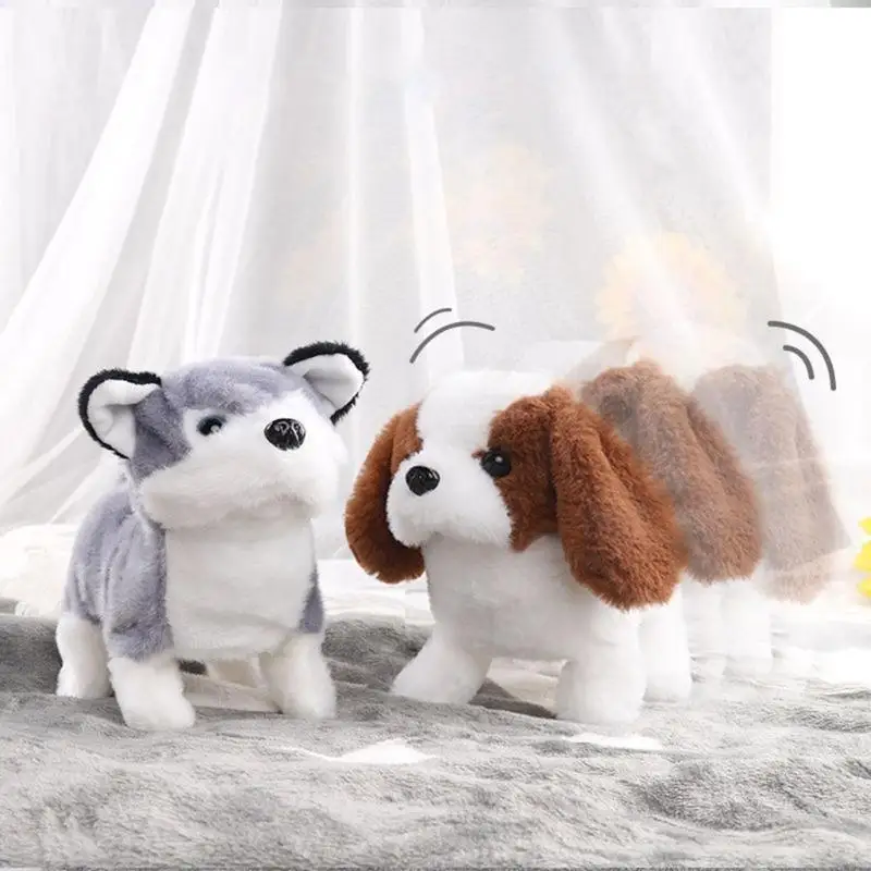 95AE 18cm/7in Interactive Plush for Smart Robot Toy Dog for Toddler Gift Anxiety Reli