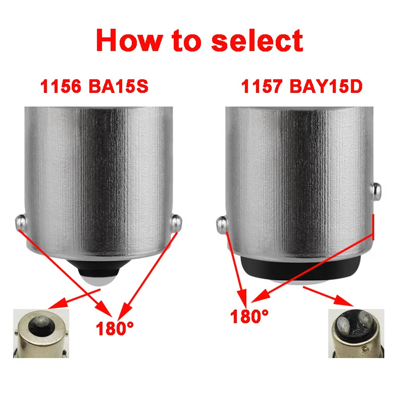 12V 1156 BA15S 1157 BAY15D COB Led lampadina per auto per indicatore di direzione luce freno