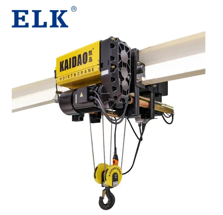 Wireless Remote Small Wire Rope Puller CD1 Type Electric Hoist with Motorized Trolley FIxed