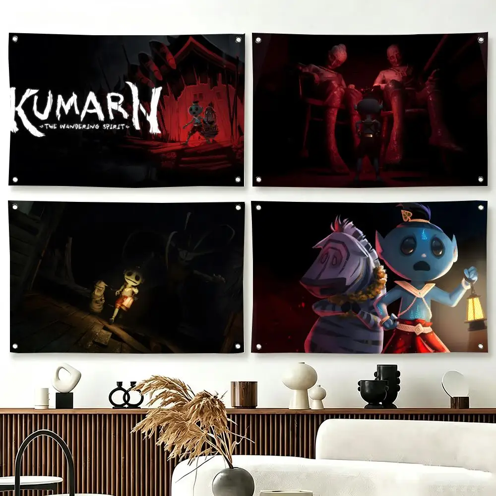 Horror Game K-Kumarn The Wandering Spirit Flags  For Living Room Home Dorm Decor Wall Outdoor Camping Party Banner Gifts