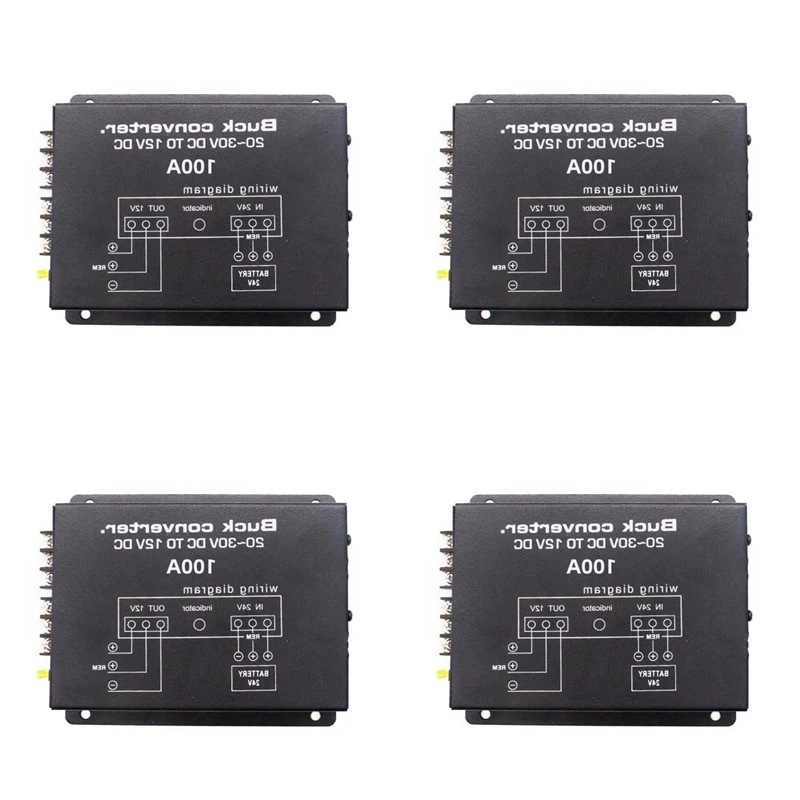 T23C 4X 100A DC 24V To 12V Car Power Converter Electric Converter With Temperature Control For Golf Cart Club Car Truck Bus