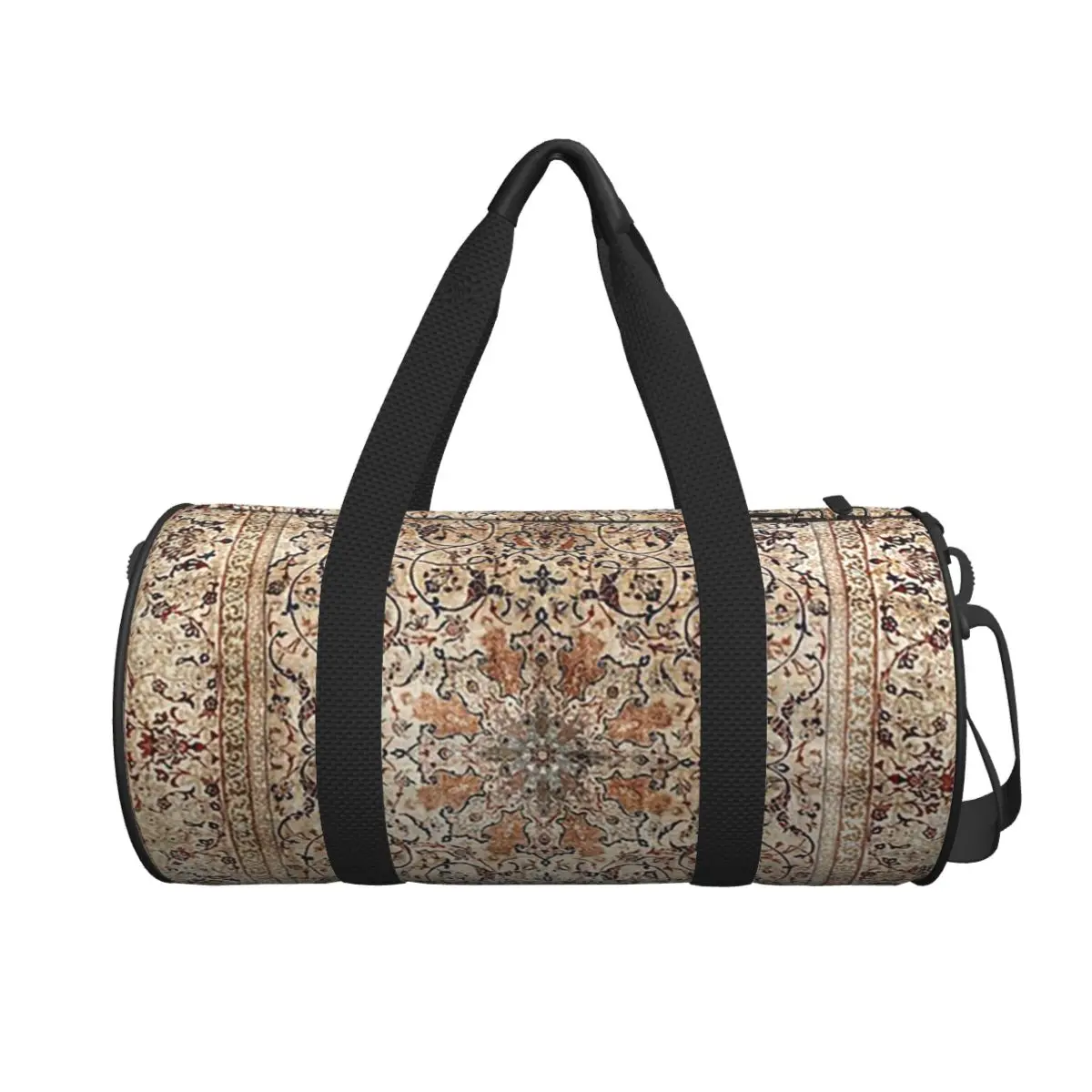 

Silk Esfahan Persian Carpet Print Large Duffle Gym Bag Waterproof Duffle Travel Bags Handbags Fitness bag