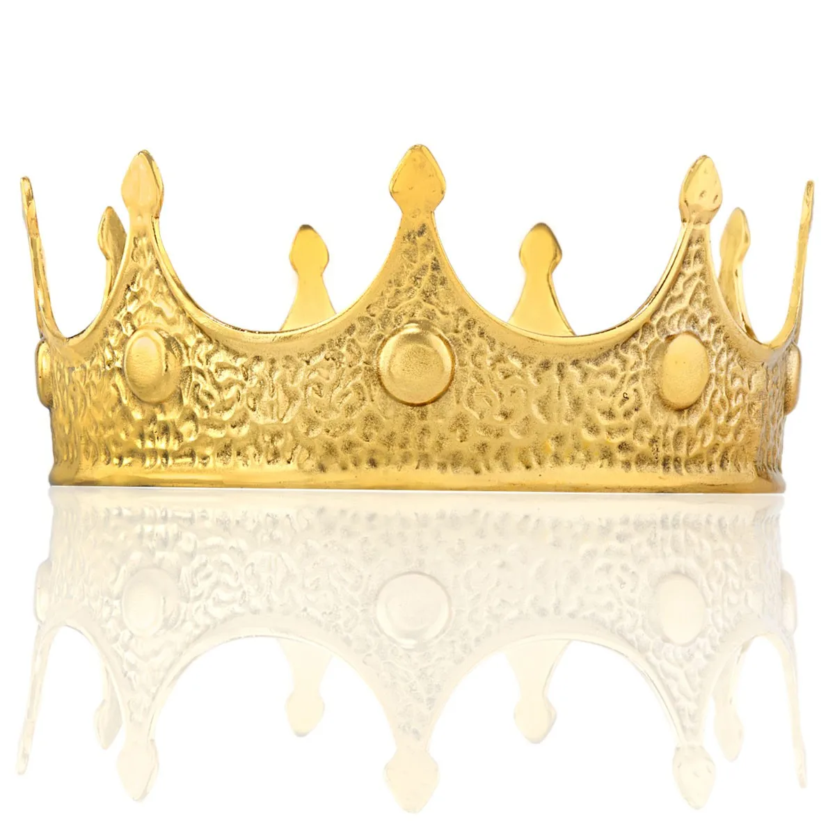 Baroque Royal King Tiaras Men Boys Prince Metal Round Gold Medieval Crowns And Coronets Women Birthday Diadem Costume Headpieces