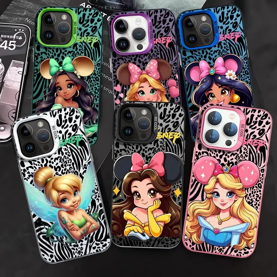 

Disney Princess Silicone Case For iPhone 16 15 14 13 12 11 Pro Max X XS XR 7 8 Plus 16e 15 Y2K shockproof Fall prevention Cover