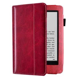 Case for Kindle Touch D01200 Leather Cover Auto Wake Sleep Ebook Smart Case Funda Protective Shell Model D01200