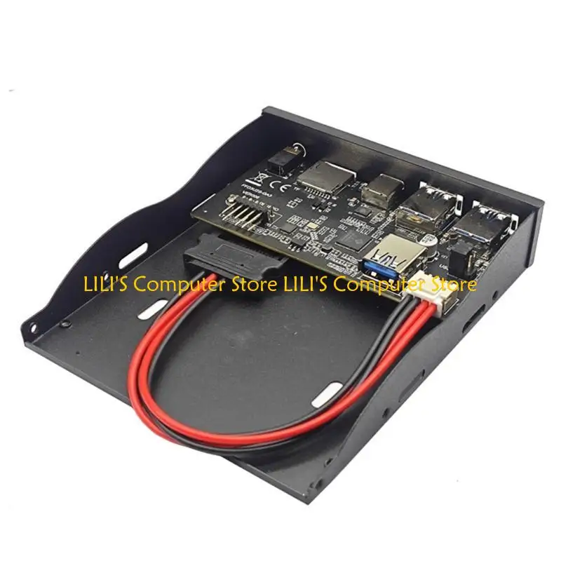 A52B 3,5 inch splitters 19 pin naar typec poort 3,5 mm hoofdtelefoonaansluitingen uitbreiding voorpaneel plank voor computer pc