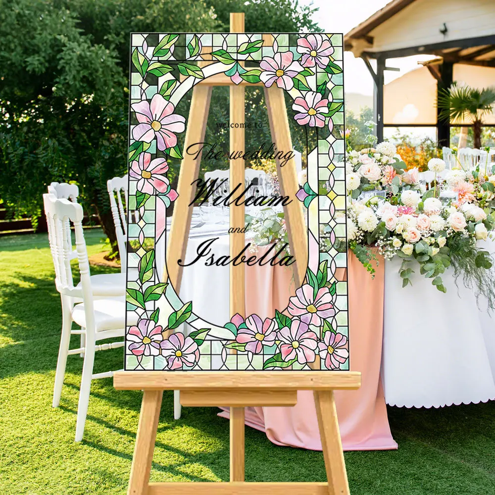 30x45cm Acrylic Wedding Welcome Sign. Holiday Celebration Welcome Decoration Table 2MM Transparent Acrylic Decorative Plate
