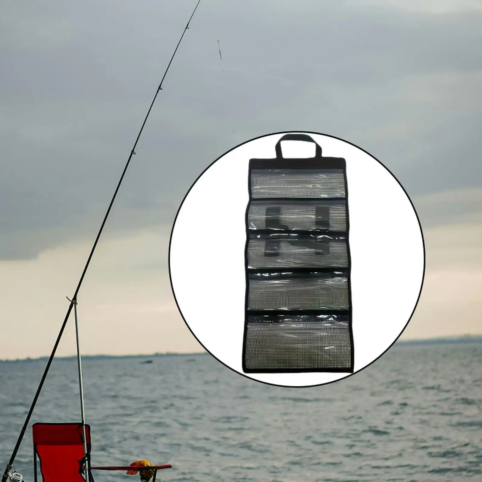 

Fishing Lure Bag Foldable Waterproof Large Capacity Wear Resistant Bag Lure Protector Portable for Saltwater Fishing