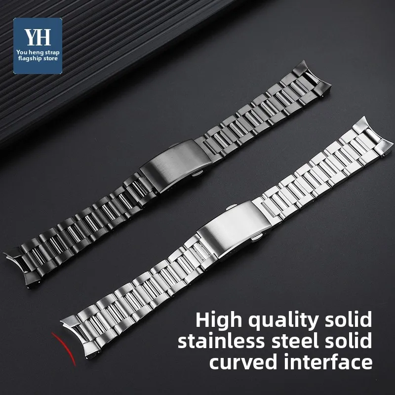 Soild Stainless Steel Men WatchBand For BLANCPAIN Fifty Fathoms Series 5000 5054 5015 316L Arc mouth Metal Watch strap wristband