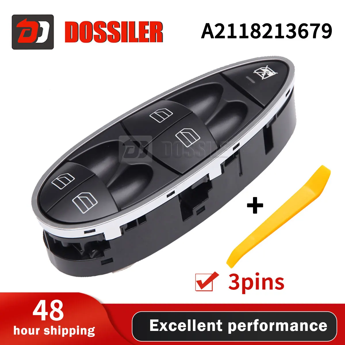 A2118213679 Dossiler Car Power Window Switch Master Panel For Mercedes Benz CLS 500 55E320 E350 E500 E550 A2118210058 2118213679