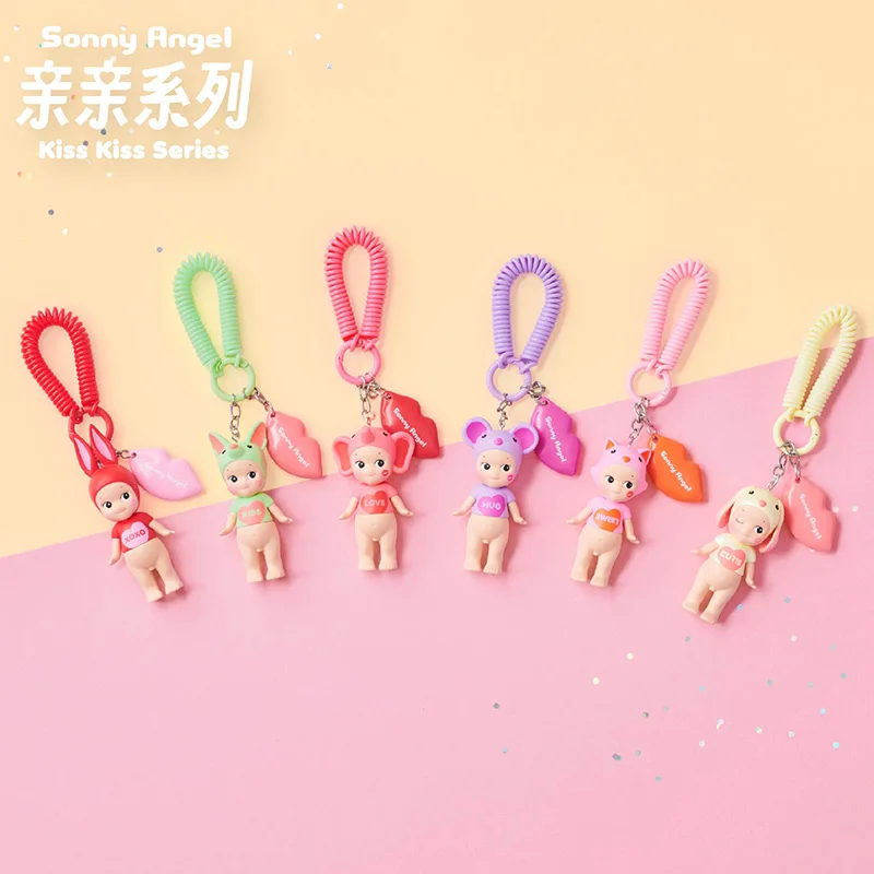 2025 New Sonny Angel Valentine Day Limited KissKiss Series Whole Box Of 6pcs Blind Box Hand Model Key Chain Fan Collection Gifts