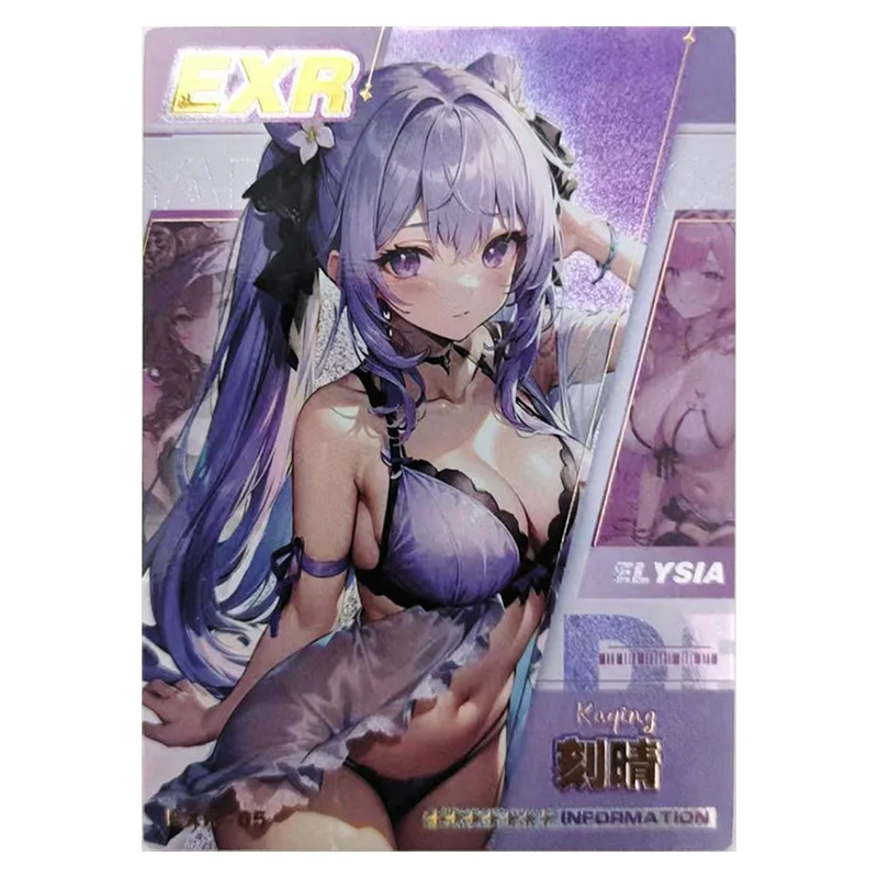 Anime Goddess Story Rare Limited Edition EXR Flash Cards Keqing March 7th Tingyun Toys for boys Collectible Cards Birthday Gifts