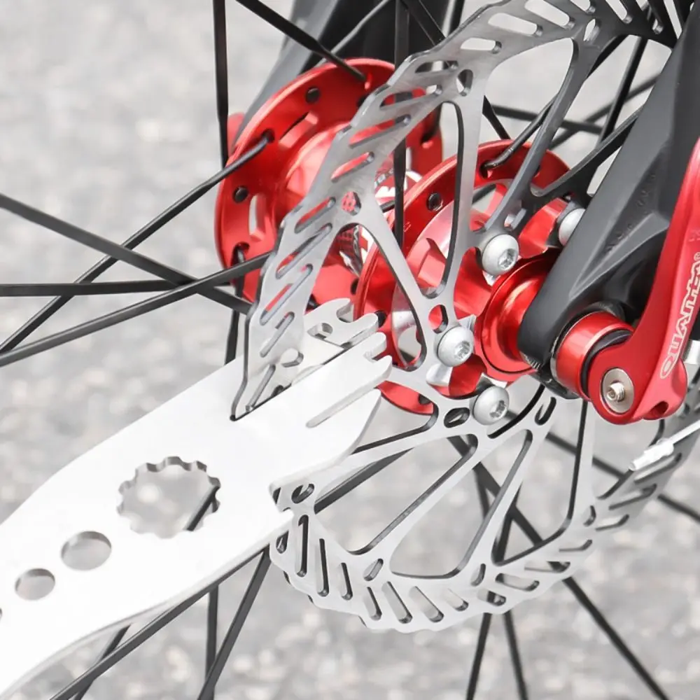 

9-in-1 Bike Repair Wrench Multi-Function Stainless Steel Brake Rotor Alignment Truing Tool Stable Spoke Wrench Bike Accessories
