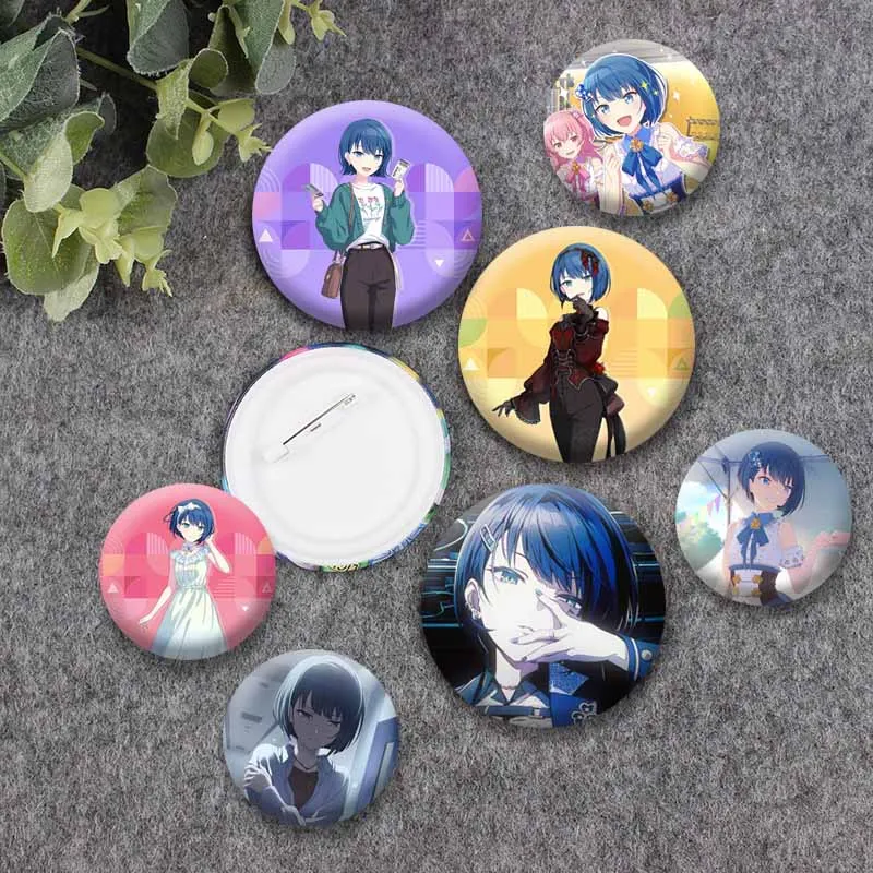 Cartoon Band MORE MORE JUMP! Kiritani Haruka Enamel Pins P-Project S-Sekai Round Brooch Cute Game Figure Badges Bag Hat Jewlery