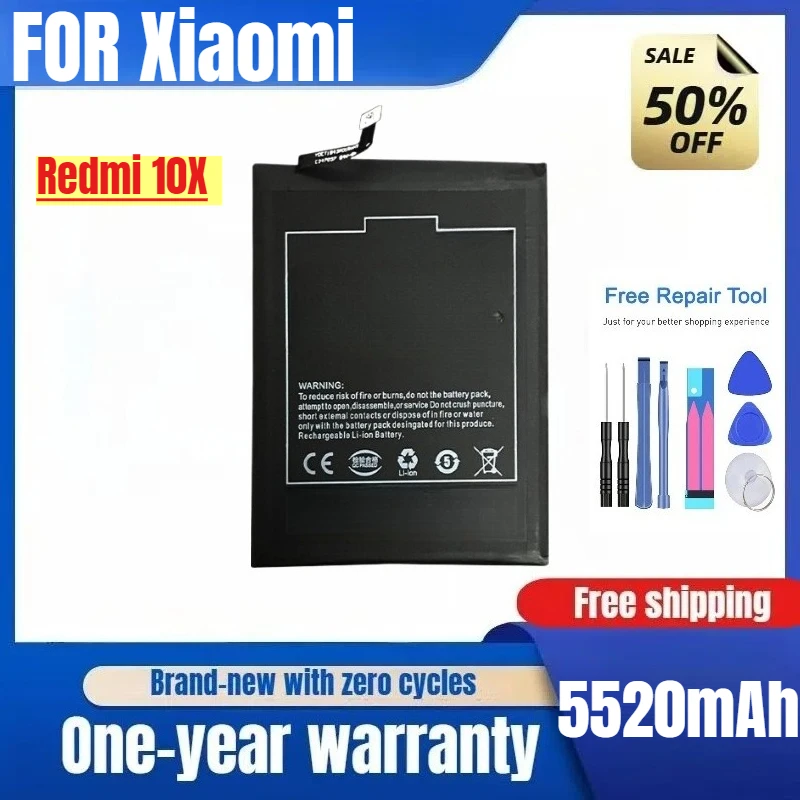 

Applicable To Redmi 10X 4G Mobile Phone Battery Large Capacity BN54 Magic Change Large Capacity Mobile PhoneBattery FreeShipping