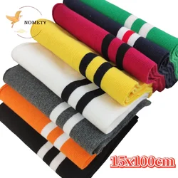 1*1 Rib Cotton Neckline Cuff Hem Elastic Knitted Striped Webbing Fabric Baseball Uniform Jacket Sewing Accessories 15*100cm