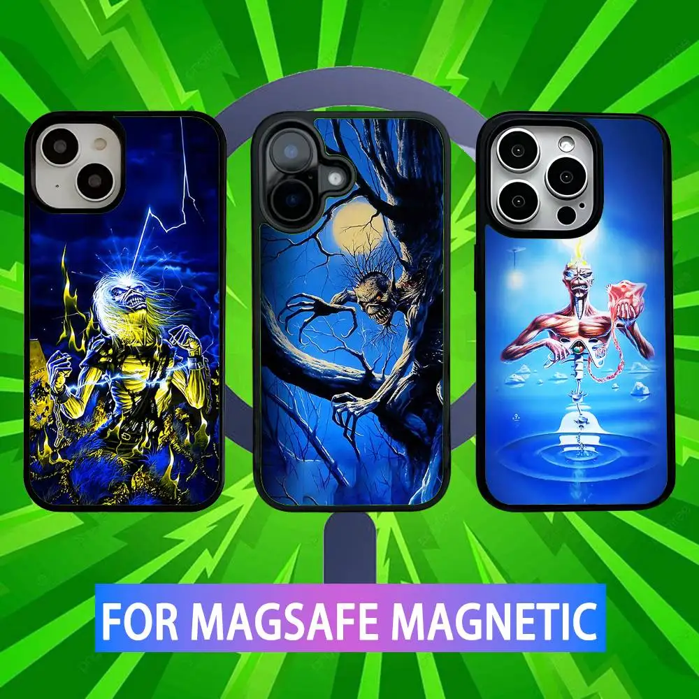 

M-Maidens Band I-Irons Phone Case For iPhone 16,15,14,13,12,11,Pro,Max,Plus,Mini,SE New Magsafe Magnetic Wireless Charging
