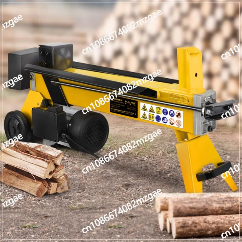 Electric Hydraulic Wood Splitter Fully Automatic Chopping Wood Tools 5/7 Ton Wood Splitting Machine Chopping Length 52cm