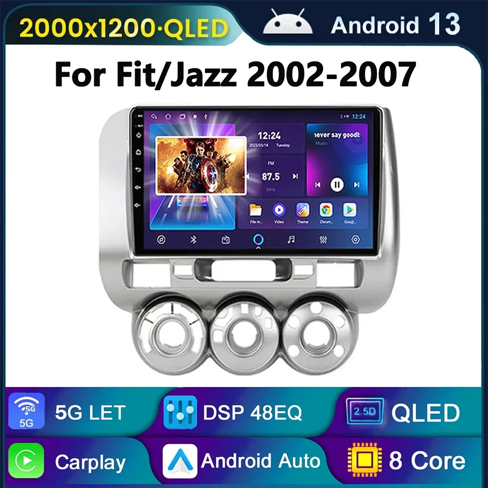 

For Honda Fit Jazz City 2002 2003 2004 2005 2006 2007 2 Din Android 10 Car Stereo Radio Multimedia Video Player GPS Navigation