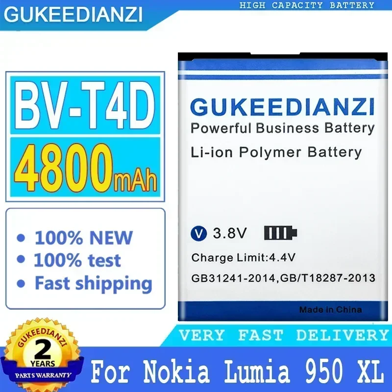 Mobile Phone Battery 4800mAh For Nokia Microsoft Lumia 950 XL CityMan Lumia 940 XL RM-1118 BVT4D BV T4D Lumia950 Lumia940