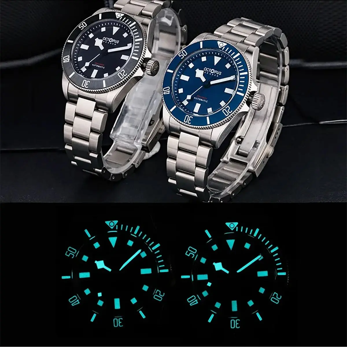 Octopus Kraken 39mm Titanium Business Male Diver Men\'s Watches Luminous Sapphire Original 20Bar Waterproof Automatic Mechanical