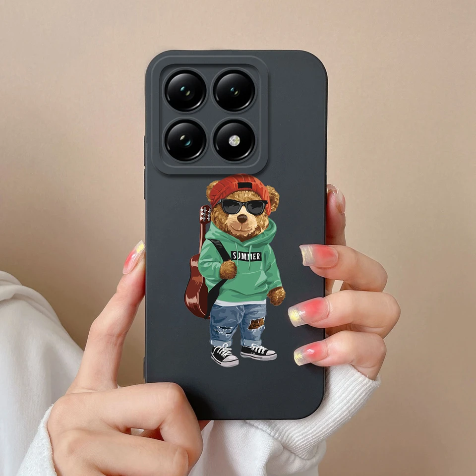 Xiaomi 14T 14T Pro 용 케이스 Xiaomi 14T Pro Coque Funda 용 다채로운 러브 하트 액체 내구성 충격 방지 고품질 커버