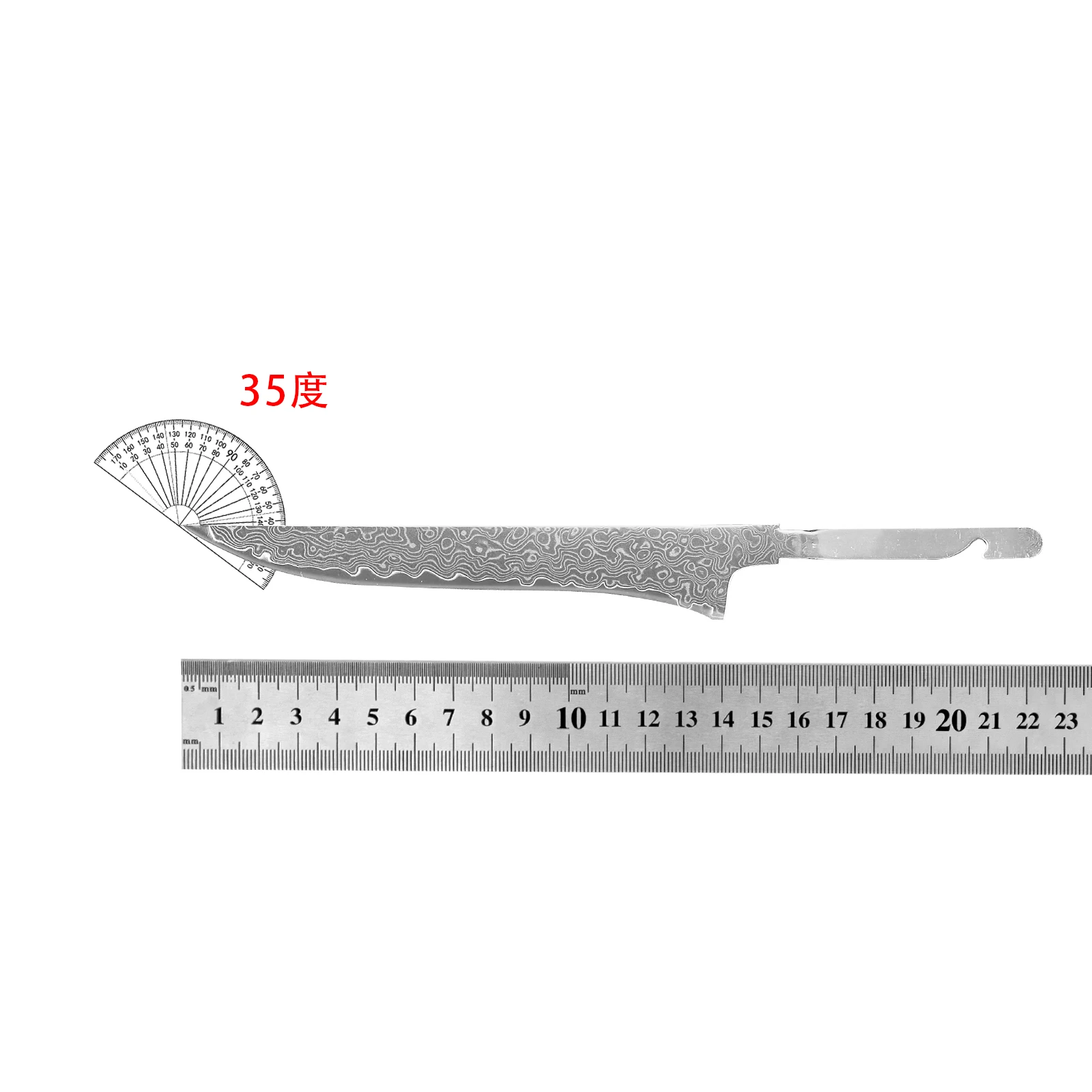 Cuchillo de cocina japonés de acero damasco, martillo de acero con alto contenido de carbono, hoja de forja negra, hoja de cuchillo DIY en blanco sin mango