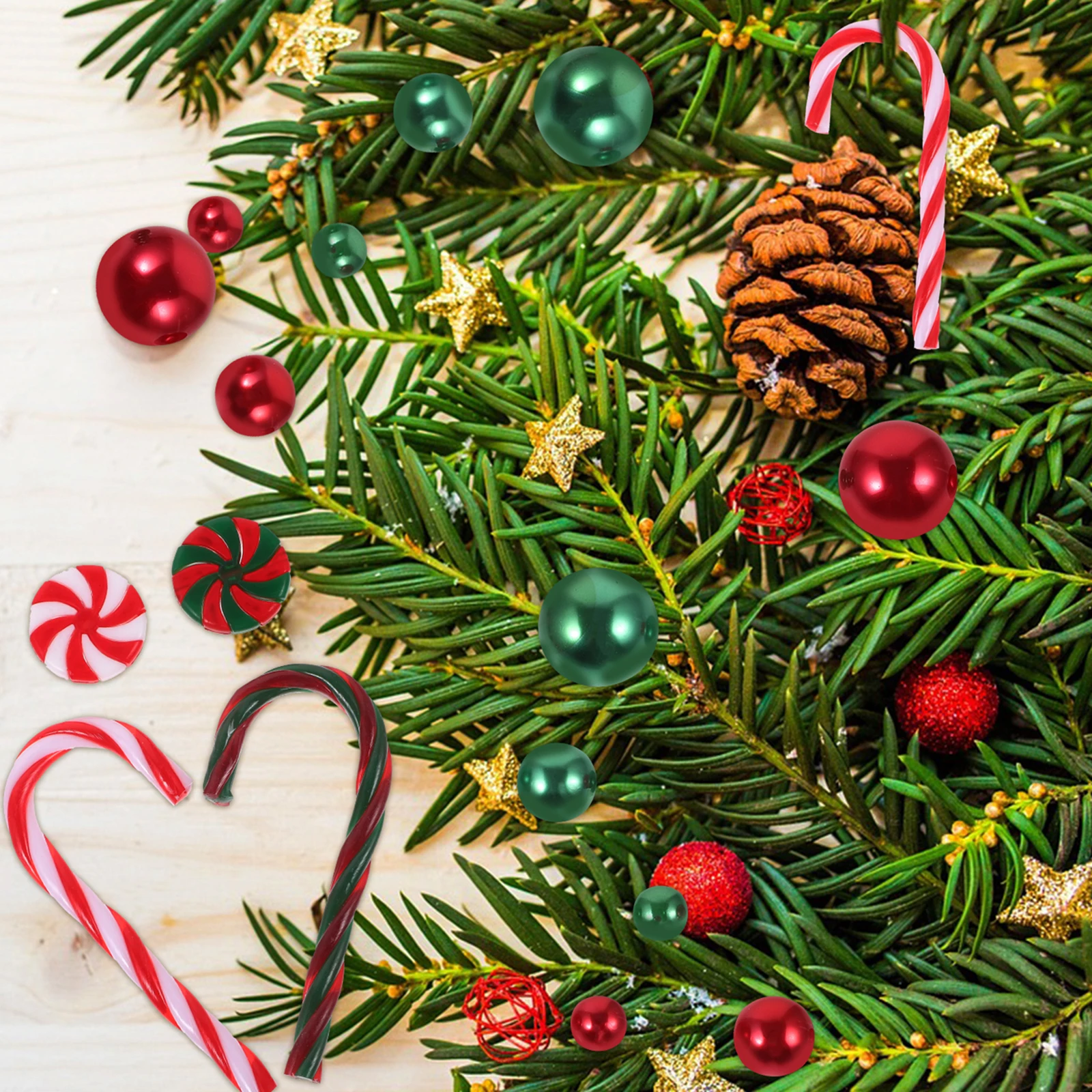 

Set Christmas Decorations Red Green DIY Hanging naments Christmas Tree Decorations for Tree Table Fireplace Xmas Gifts