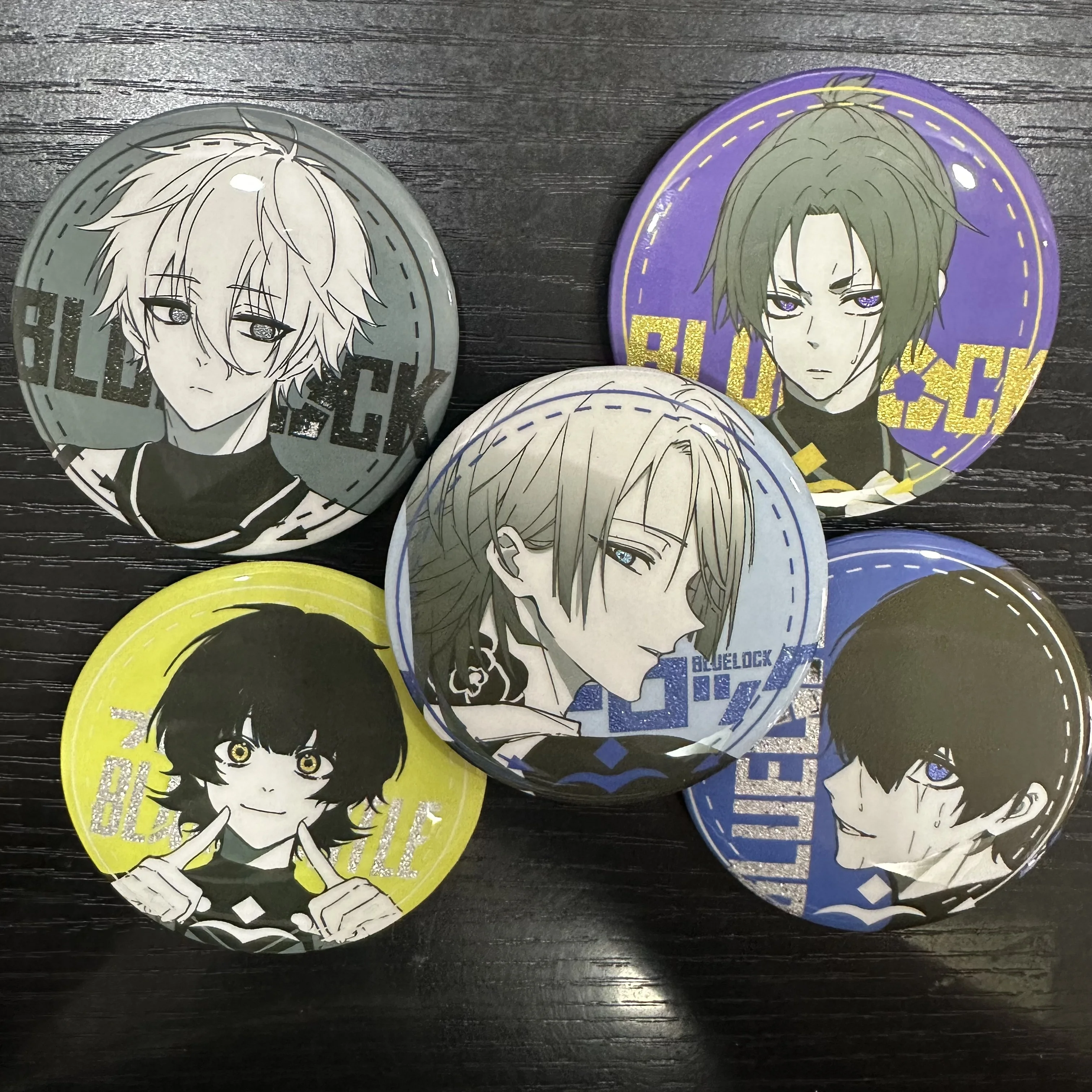 Hot Anime BLUE LOCK Figures Michael Kaiser Isagi Yoichi Bachira Meguru Cosplay Metal Badge Bag Pins Brooch Fans Christmas Gifts