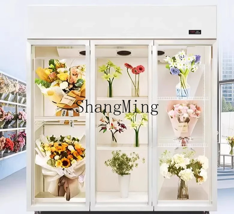 ZYY congelatore per la conservazione della freschezza dei fiori vetrina refrigerata commerciale raffreddata ad aria senza gelo vetrina speciale per negozio di fiori