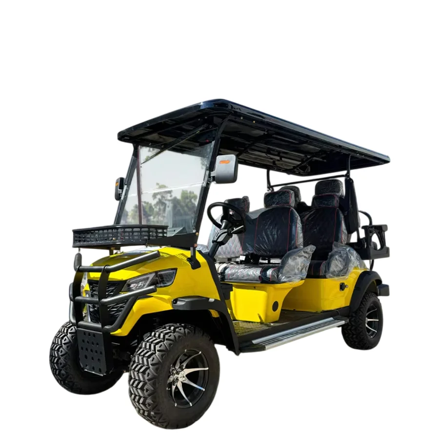 عربة جولف كهربائية عربات التي تجرها الدواب سكوتر سيارة نادي الصيد عربة المرافق مصنع جودة عالية 6 مقاعد الكهربائية على الطرق الوعرة عربة جولف #1