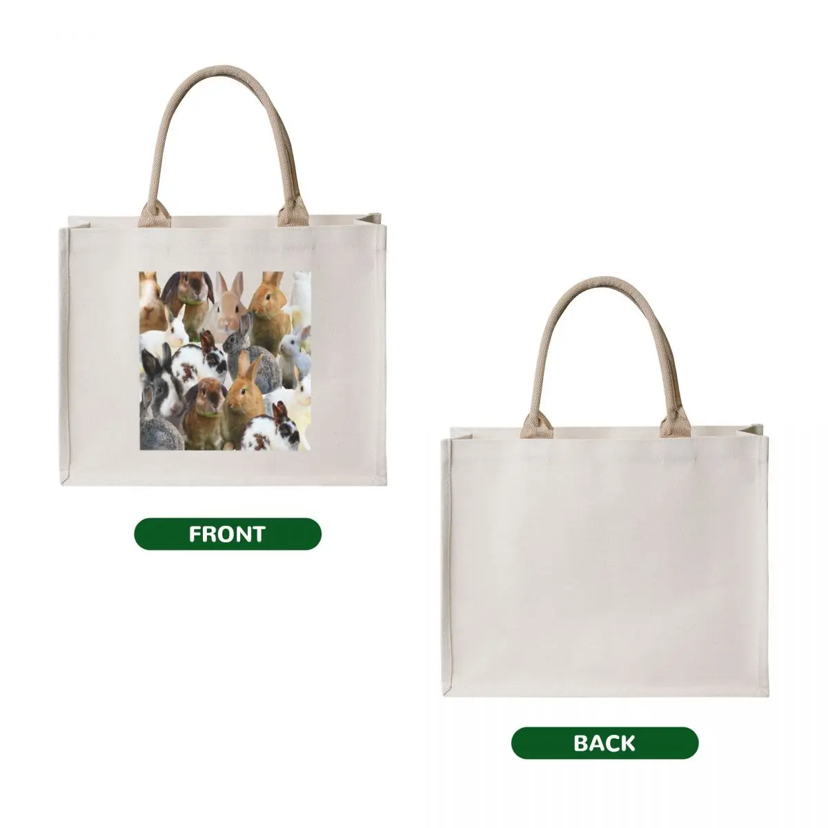 Cute rabbits/bunnies Tote Bag tote bags aesthetic tote bags men cute bag Shopper