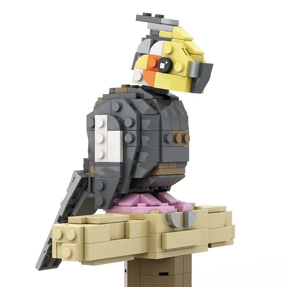 Gobricks moc animal pássaro cockatiel bloco de construção conjunto oriental rosella papagaio falando colorido pássaro tijolo brinquedos para crianças presente