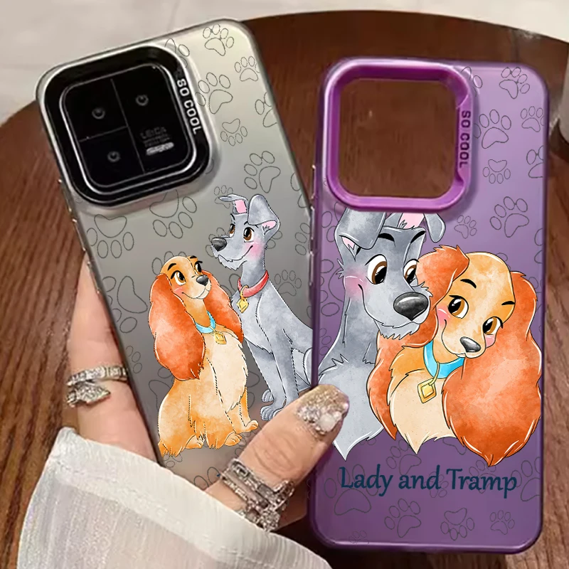 Lady And The Tramp For Xiaomi Mi 11 12T 13T Poco F4 F3 X3 X5 C51 C50 M3 M5S Pro Lite 5G Colorful Silver Funda Phone Case