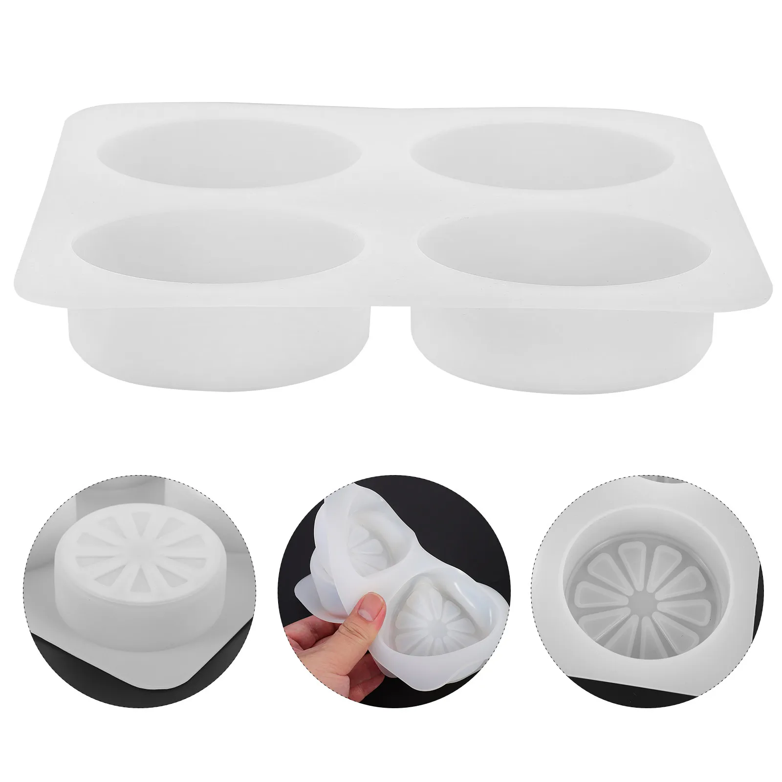 

Силиконовая форма для мыла в виде ломтика лимона, прозрачная, гибкая, простая в использовании, антипригарная, для мыла ручной работы, для творчества