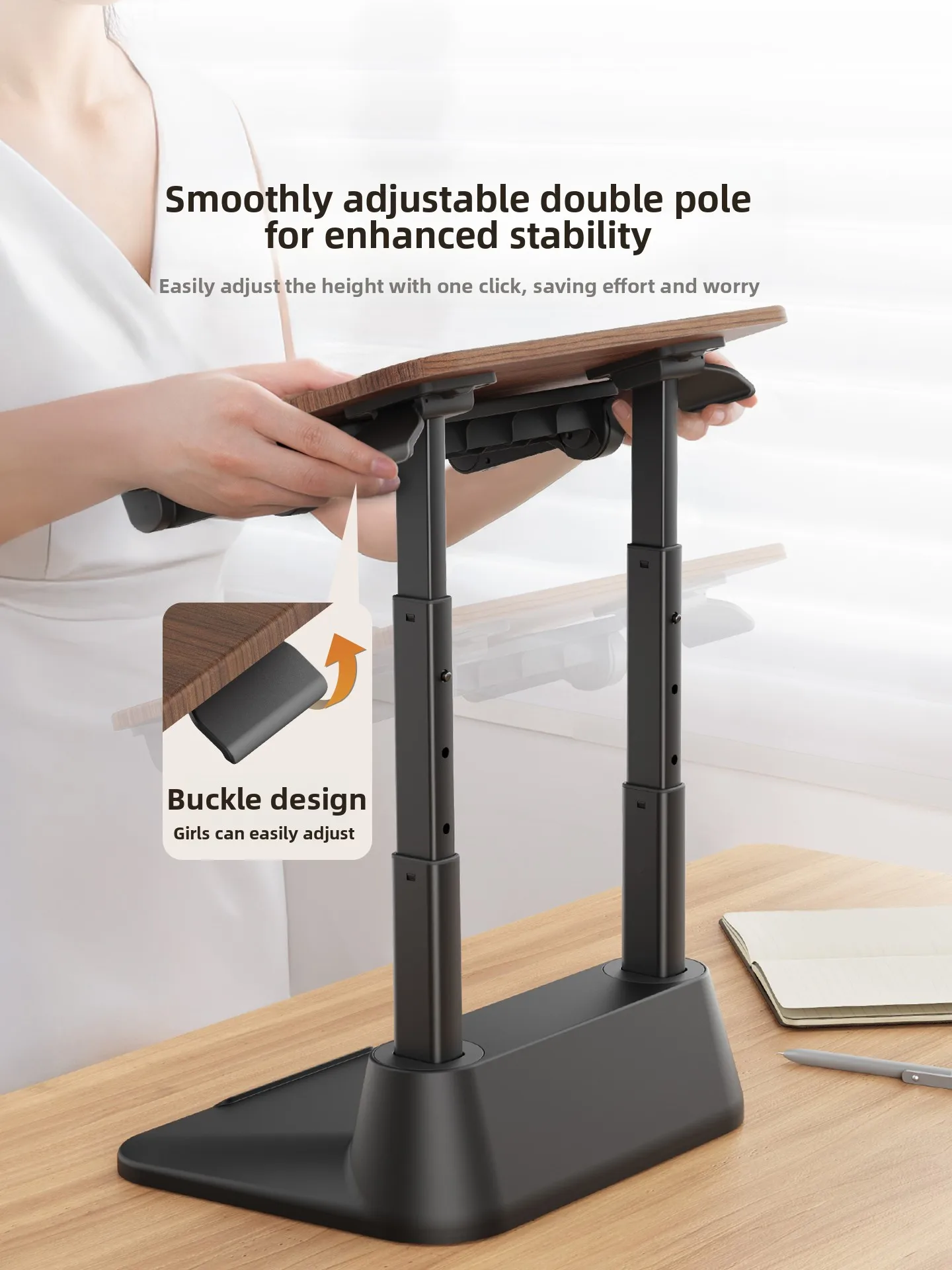 Adjustable Laptop Stand Riser Portable Ergonomic Desktop Holder for Office Home