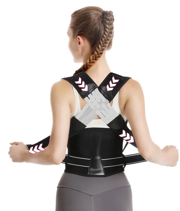 Corrección de postura de hombros y espalda con correas de camello, corrección de forma de cuerpo adulto, cinturón de soporte de espalda masculino y