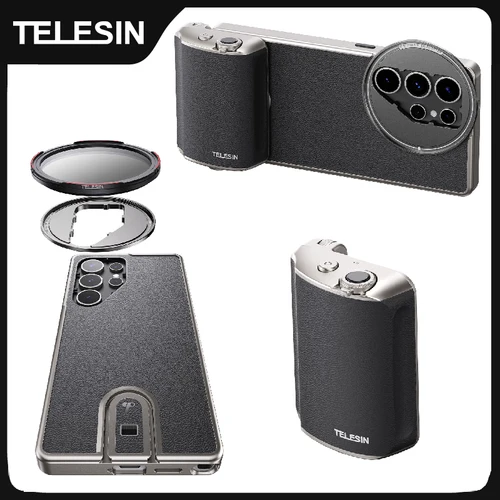 TELESIN Master Shooting Set cámara de teléfono agarre de mano soporte de teléfono CPL ND 2-32 filtro mango remoto para SAMSUNG Galaxy S25 Ultra